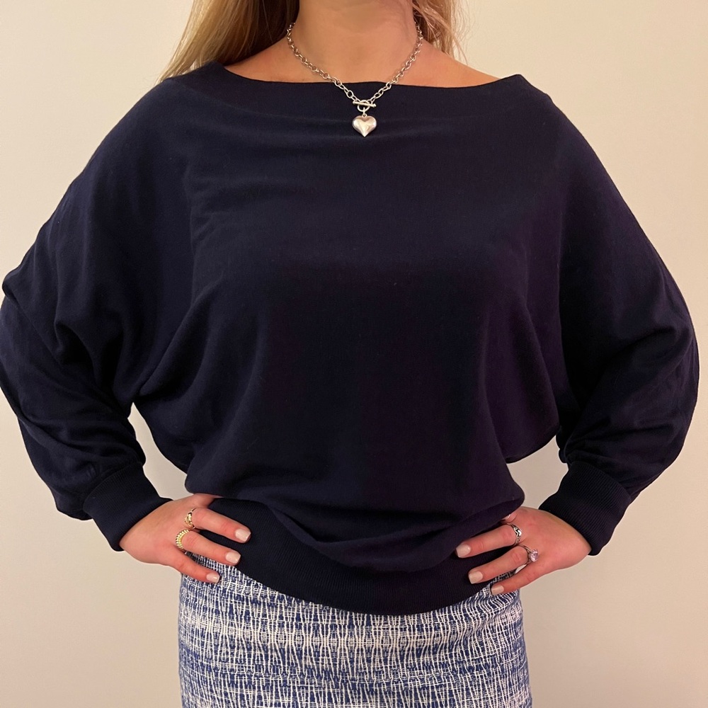 Trina Turk boat neck sweater; EUC